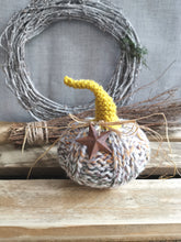 Load image into Gallery viewer, Knitted Pumpkins with long stalks
