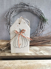 Load image into Gallery viewer, Autumn Chunky Pumpkin Tag Sign
