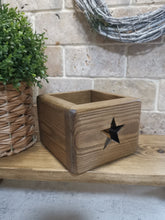 Load image into Gallery viewer, Primitive wooden star or Heart Candle Holder
