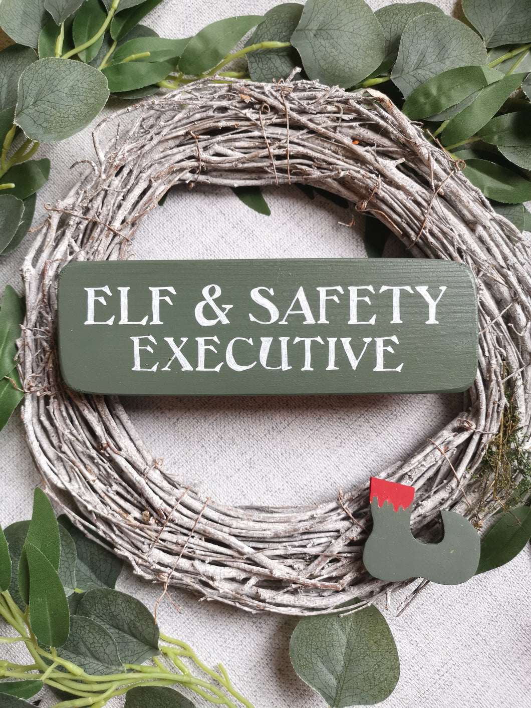 Elf & Safety Wooden Sign