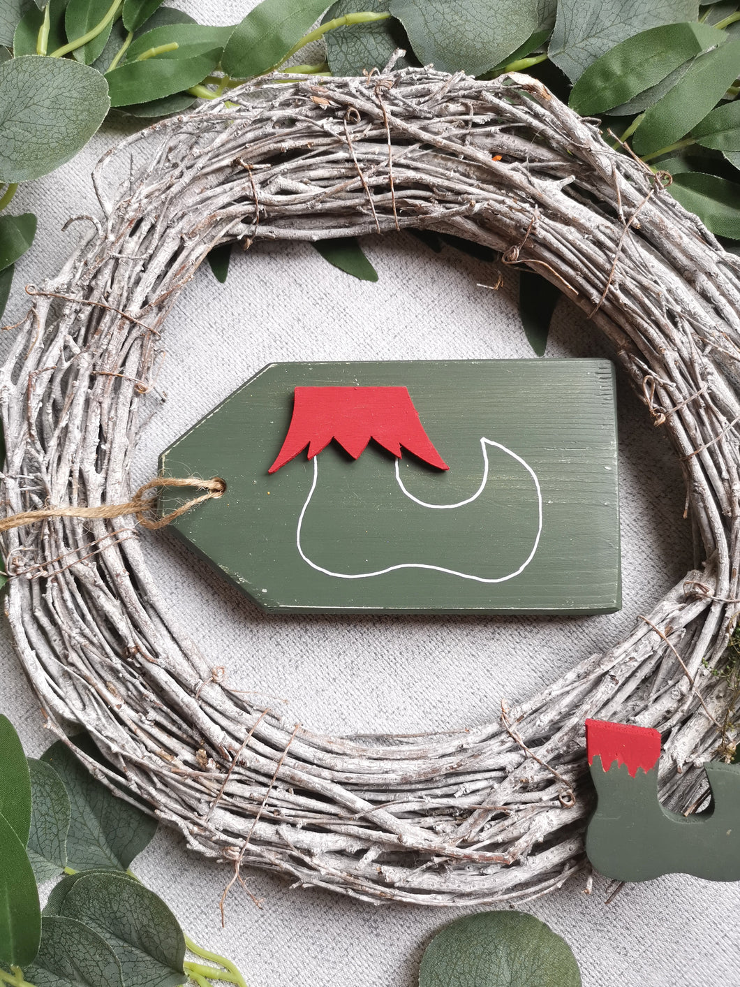 Large Wooden Christmas Tag