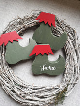 Load image into Gallery viewer, Personalised Elf Boot Christmas decoration
