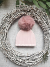 Load image into Gallery viewer, Wooden Hat with pom pom - can be personalised
