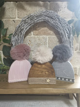 Load image into Gallery viewer, Wooden Hat with pom pom - can be personalised
