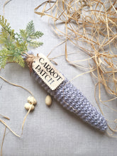 Load image into Gallery viewer, Hand knitted Jumbo carrots with cotton tags
