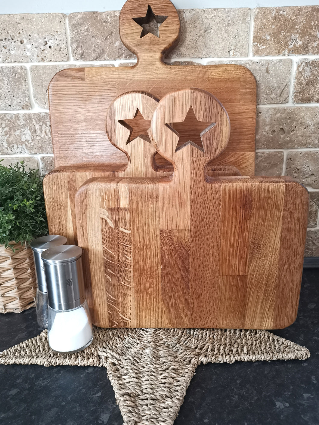 Oak - Solid Wood Star Chopping Boards