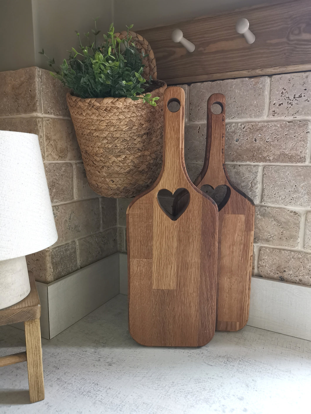 Oak - Solid Wood Heart Chopping Boards