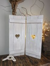 Load image into Gallery viewer, Joined Wide Wooden Shutter Panels - 60cm height Petal

