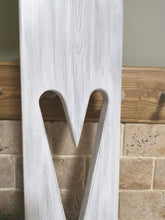 Load image into Gallery viewer, Wall Art Heart, Decorative wall panel, heart wall hanging, wall art, heart decor, home interiors, rustic wooden heart panel

