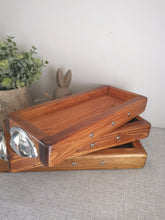 Load image into Gallery viewer, Low Shallow Wooden tray , table centerpiece
