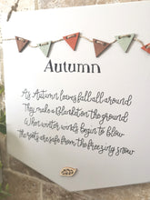 Load image into Gallery viewer, Wooden Autumn Flag sign
