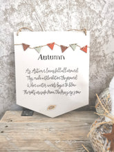 Load image into Gallery viewer, Wooden Autumn Flag sign
