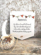 Load image into Gallery viewer, Wooden Autumn Flag sign

