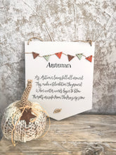 Load image into Gallery viewer, Wooden Autumn Flag sign
