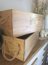Load image into Gallery viewer, Re-purposed Wine Crates. Storage box
