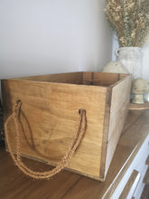 Load image into Gallery viewer, Re-purposed Wine Crates. Storage box
