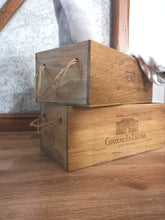 Load image into Gallery viewer, Re-purposed Wine Crates. Storage box
