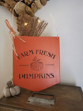 Load image into Gallery viewer, Large Wooden flag shaped signs
