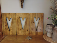 Load image into Gallery viewer, Wall Art Heart Panel,Decorative wall panel, heart wall hanging, wall art, heart decor, home interiors, rustic wooden heart panel

