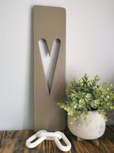 Load image into Gallery viewer, Wall Art Heart, Decorative wall panel, heart wall hanging, wall art, heart decor, home interiors, rustic wooden heart panel
