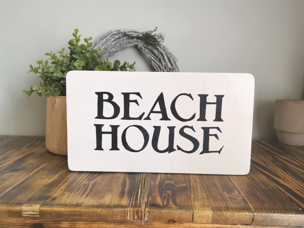 Wooden Sign - Beach House