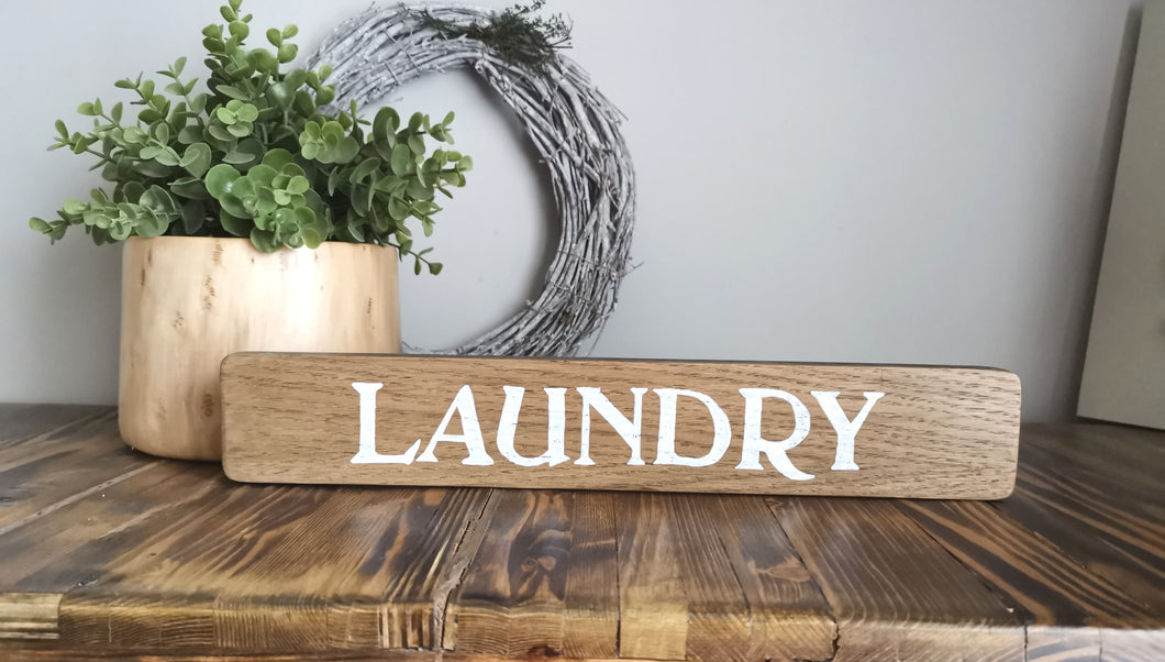 Wooden Sign - Laundry