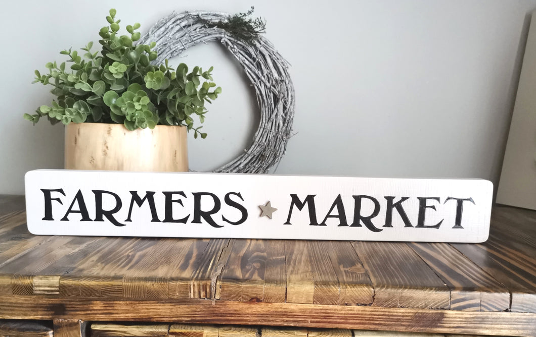 Wooden Sign - Farmers Market