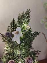 Load image into Gallery viewer, Light up Christmas tree in Rustic Red tin can pot - FREE P&amp;P
