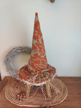 Load image into Gallery viewer, Large Rustic Orange Witches Hat
