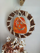 Load image into Gallery viewer, 10&quot; Wreath with wooden pumpkin
