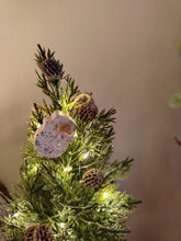 Load image into Gallery viewer, Light up Christmas tree in Rustic silver tin can pot - FREE P&amp;P
