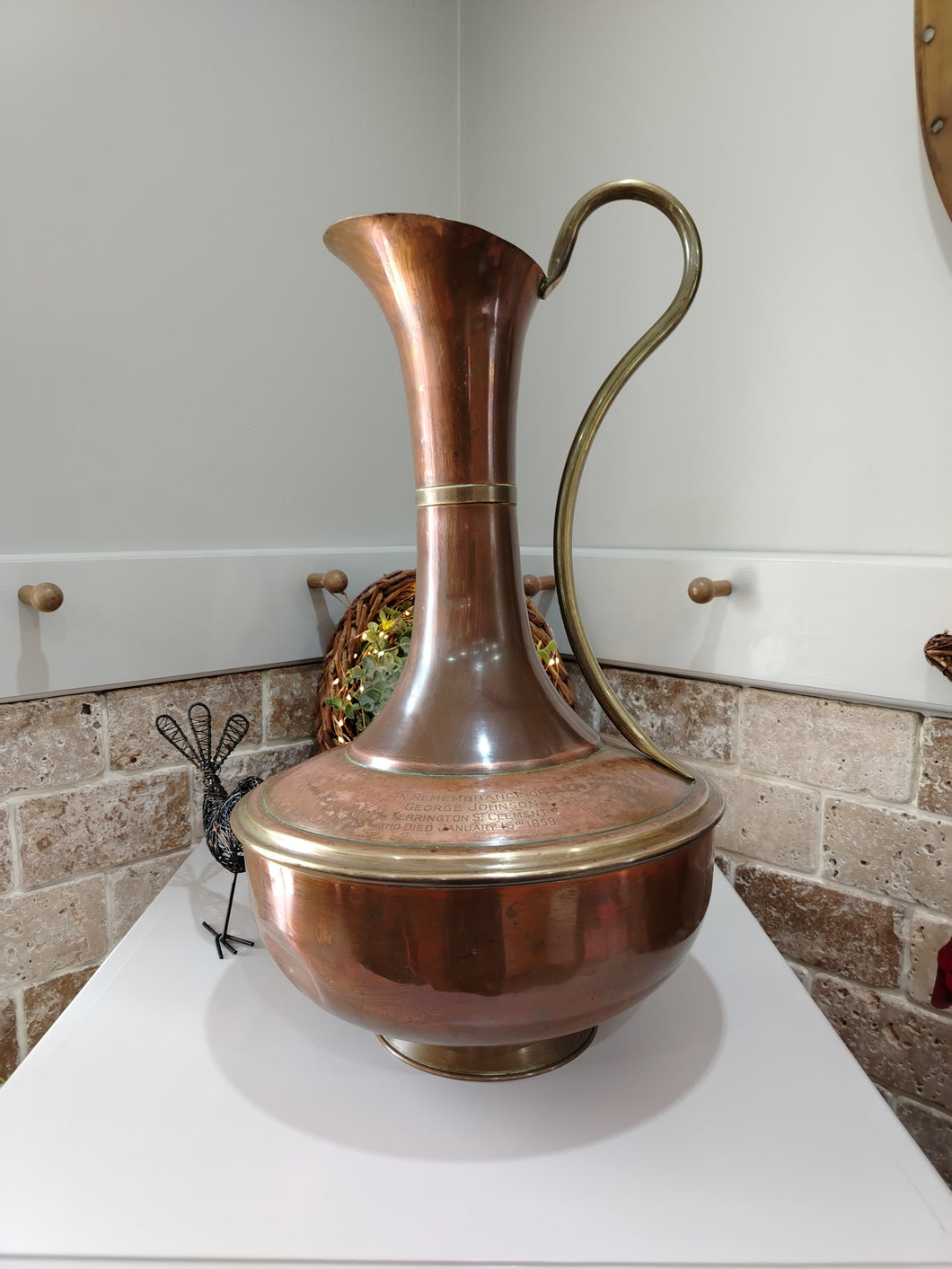 Vintage Copper Ewer Jug