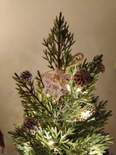 Load image into Gallery viewer, Light up Christmas tree in Rustic White tin can pot - FREE P&amp;P
