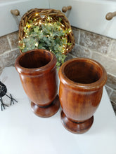 Load image into Gallery viewer, Pair of Vintage Wooden Vases
