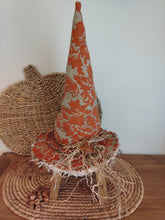 Load image into Gallery viewer, Large Rustic Orange Witches Hat
