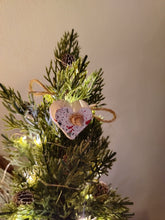 Load image into Gallery viewer, Light up Christmas tree in Rustic silver tin can pot - FREE P&amp;P
