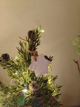 Load image into Gallery viewer, Light up Christmas tree in Rustic White tin can pot - FREE P&amp;P
