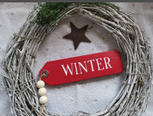 Load image into Gallery viewer, Slim Wooden Winter Hanging Tag
