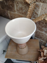 Load image into Gallery viewer, Stoneware small bowl on pedestal
