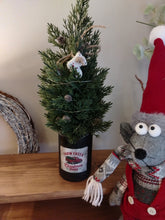 Load image into Gallery viewer, Light up Christmas tree in Rustic Black tin can pot - FREE P&amp;P
