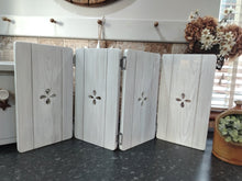 Load image into Gallery viewer, Bifold Wooden Shutters Freestanding
