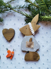 Load image into Gallery viewer, Wooden Rabbit , Easter decor
