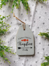 Load image into Gallery viewer, Large Wooden Tag - Pumpkin sign

