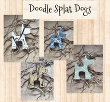 Load image into Gallery viewer, Doodle Splat wooden Dogs
