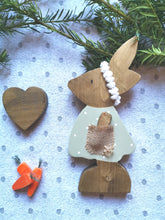 Load image into Gallery viewer, Wooden Rabbit , Easter decor
