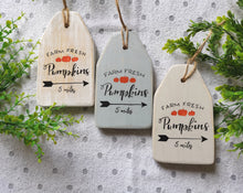 Load image into Gallery viewer, Large Wooden Tag - Pumpkin sign
