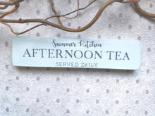 Load image into Gallery viewer, wooden Sign , Summer Kitchen  Afternoon Tea
