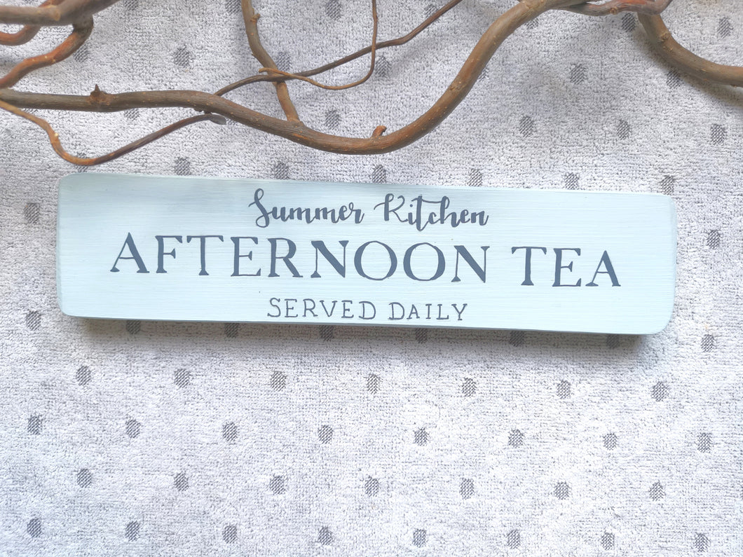 wooden Sign , Summer Kitchen  Afternoon Tea