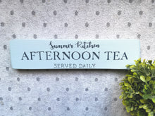 Load image into Gallery viewer, wooden Sign , Summer Kitchen  Afternoon Tea
