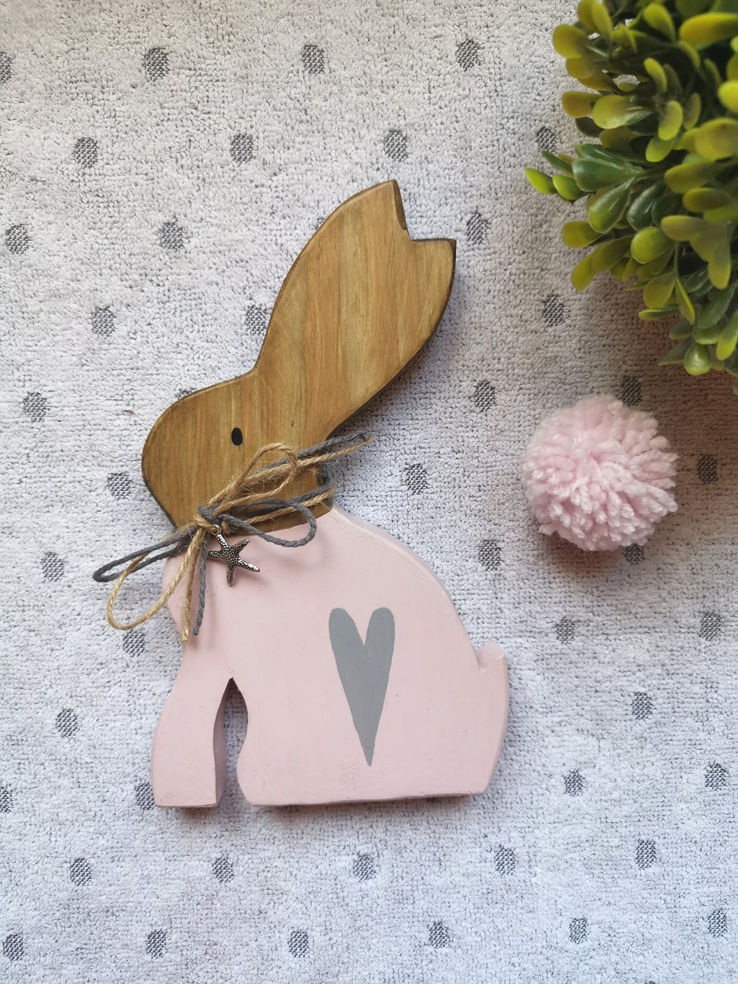 Wooden Hare - Soft Pink